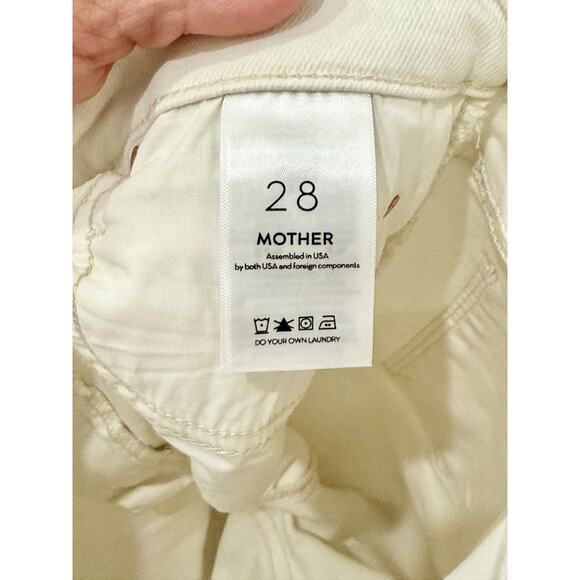 Mother High Waisted Rascal Crop Fray Jeans Fairest Of Them All Women's Size 28 - Picture 5 of 5